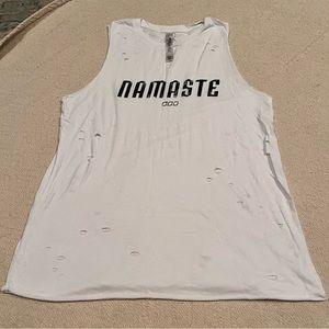 Lorna Jane ‘Namaste’ distressed tank